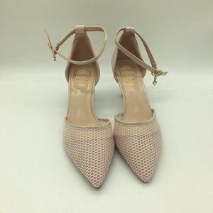 Eastanna Women Sexy Mesh Pointed Toe Low Heels Pumps